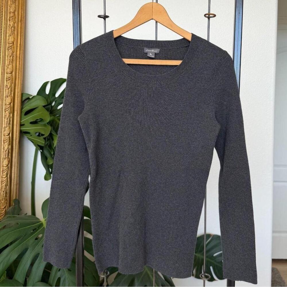 Eddie Bauer Charcoal Ribbed Sweater